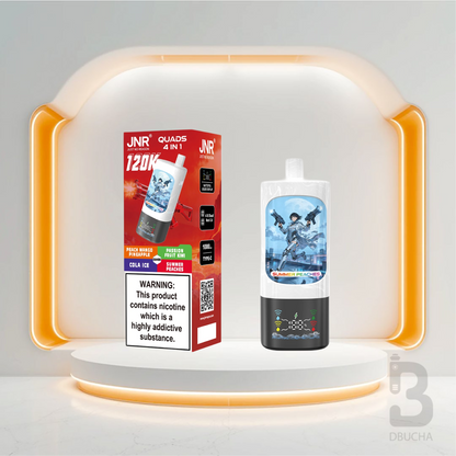 Jednorazówki - E papieros - JNR - Quads - 120K - Peach Mango Pineapple - Passion Fruit Kiwi - Cola Ice - Summer Peaches - Najtańsze