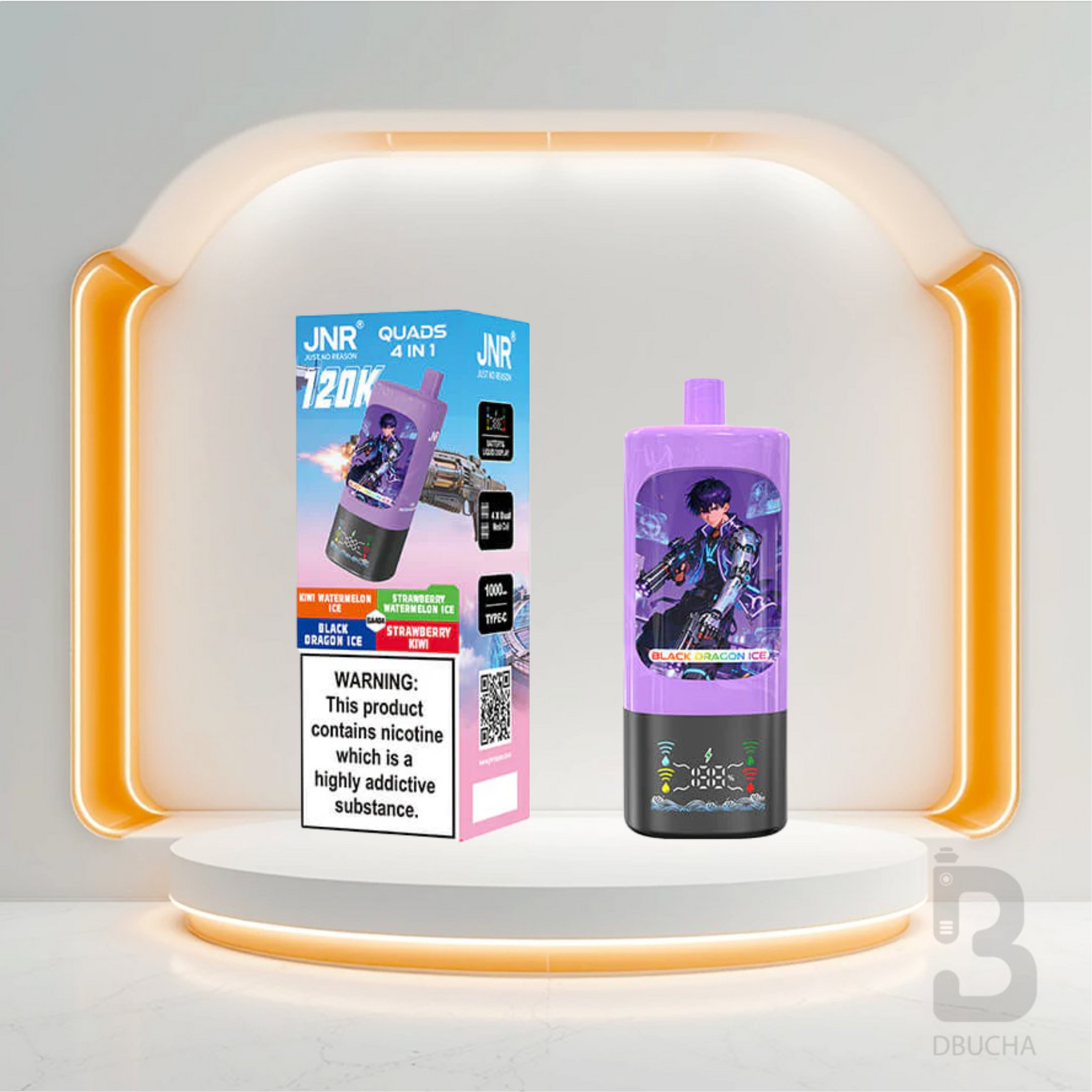 Jednorazówki - E papieros - JNR - Quads - 120K - Watermelon Ice - Black Dragon Ice - Strawberry Kiwi - Strawberry Watermelon Ice - Najtańsze