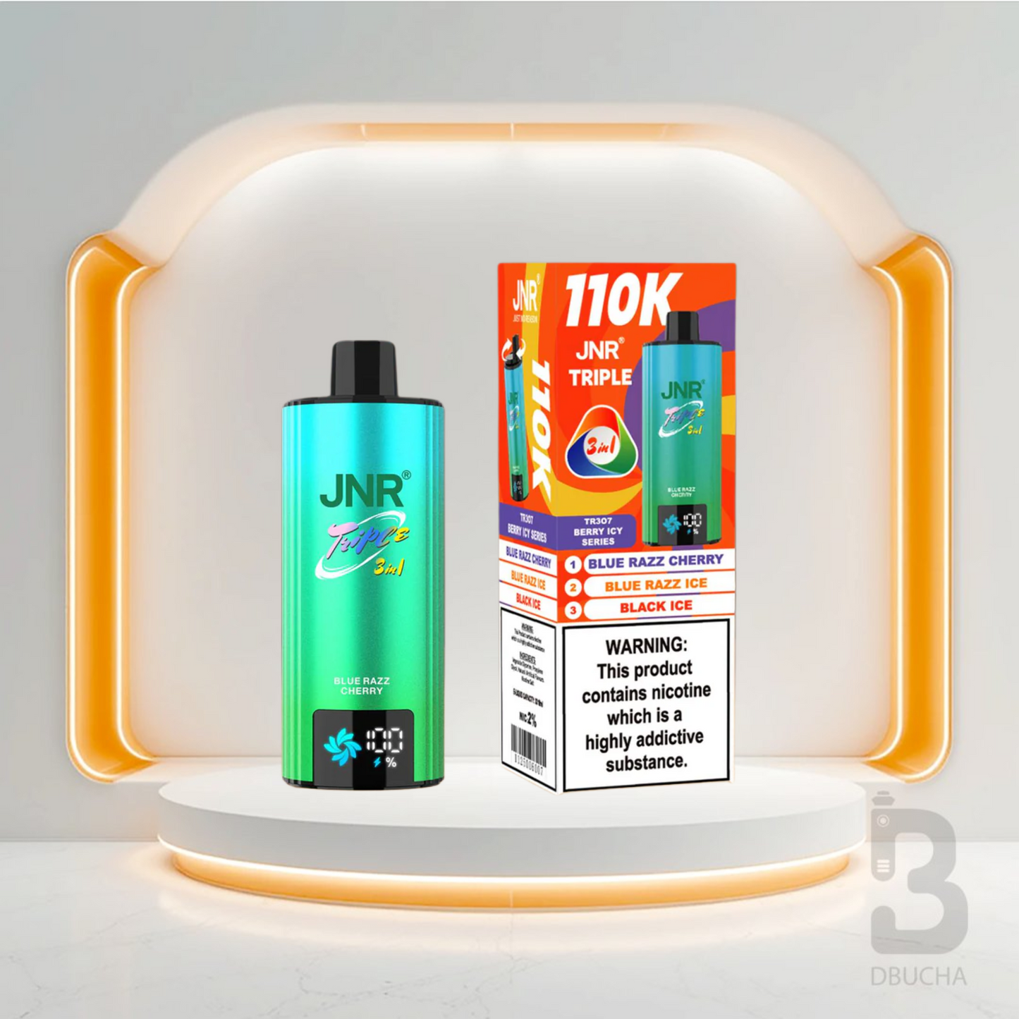 Jednorazówki - E papieros - JNR -Triple - 110K - Blue Razz Cherry - Blue Razz Ice - Black Ice - Najtańsze