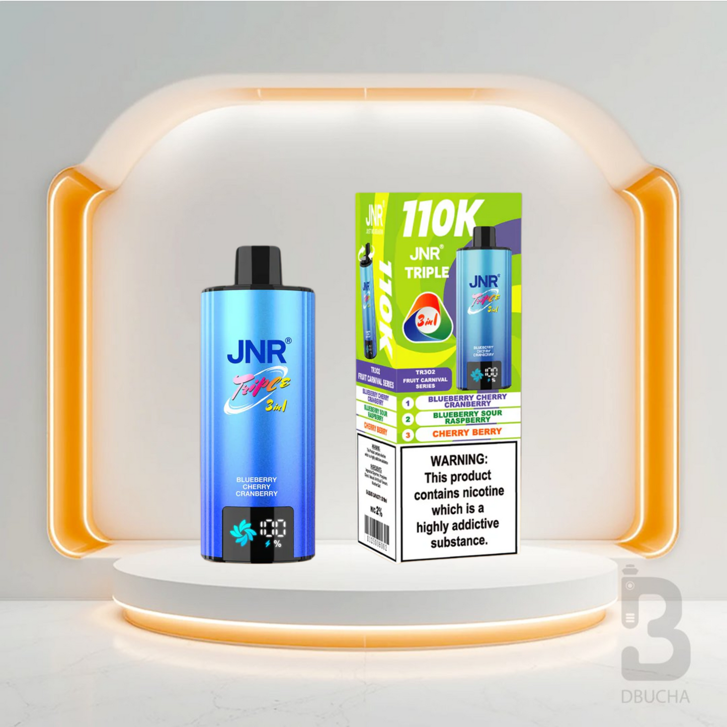 Jednorazówki - E papieros - JNR -Triple - 110K - Blueberry Cherry Cranberry -Blueberry Sour Raspberry- Cherry Berry - Najtańsze