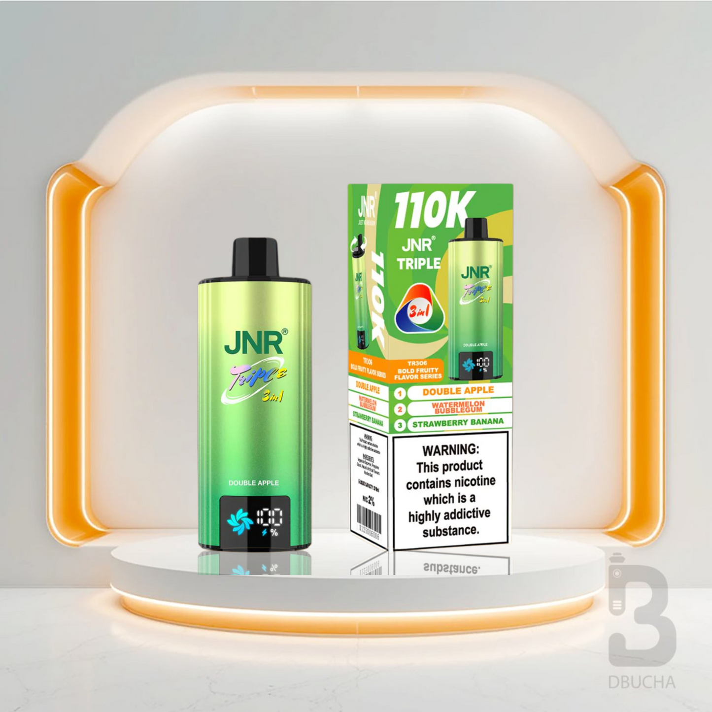 Jednorazówki - E papieros - JNR -Triple - 110K - Double Apple - Watermelon Bubblegum - Strawberry Banana - Najtańsze