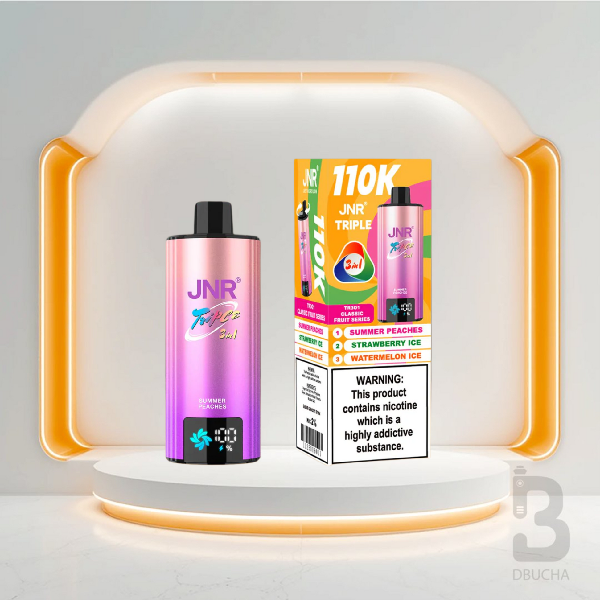 Jednorazówki - E papieros - JNR -Triple - 110K - Summer Peaches - Strawberry Ice -Watermelon Ice - Najtańsze