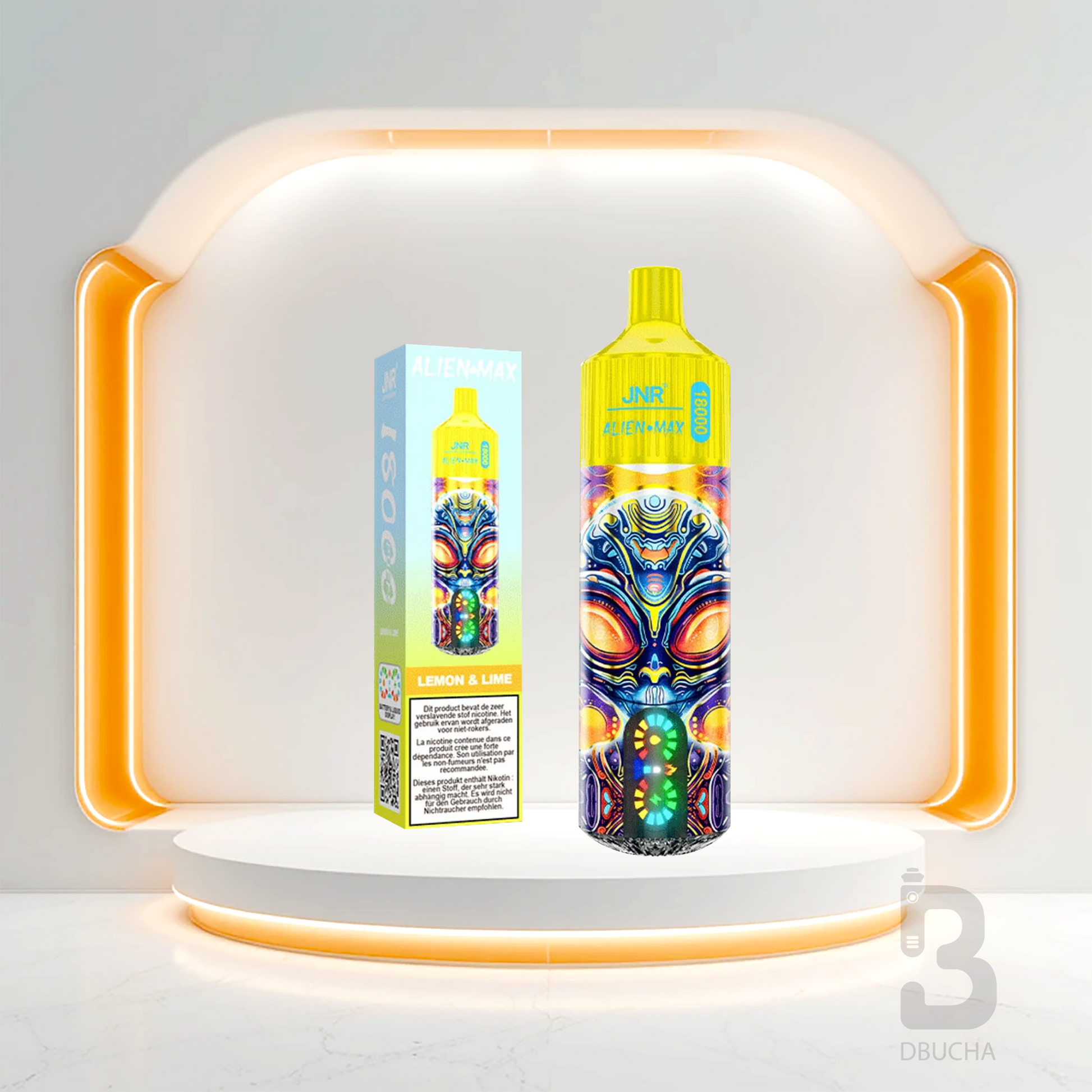 Jednorazówki - E papieros - Polska - JNR - Alien Max - 18K - Lemon & Lime - Najtańsze 