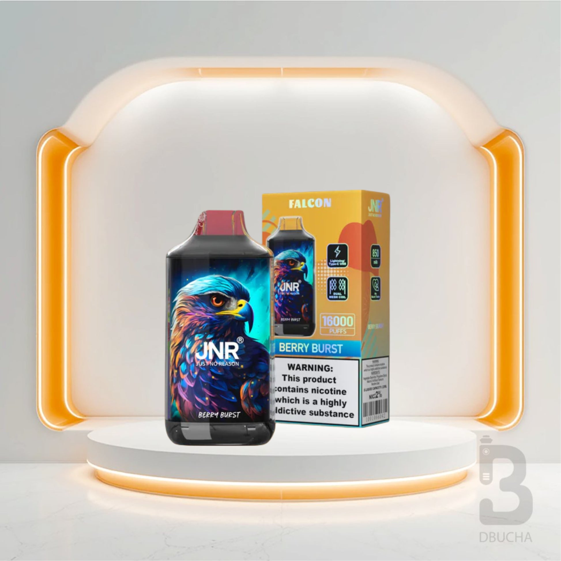 Jednorazówki - E papieros - Polska - JNR - Falcon - 16K - Berry Burst - Najtańsze