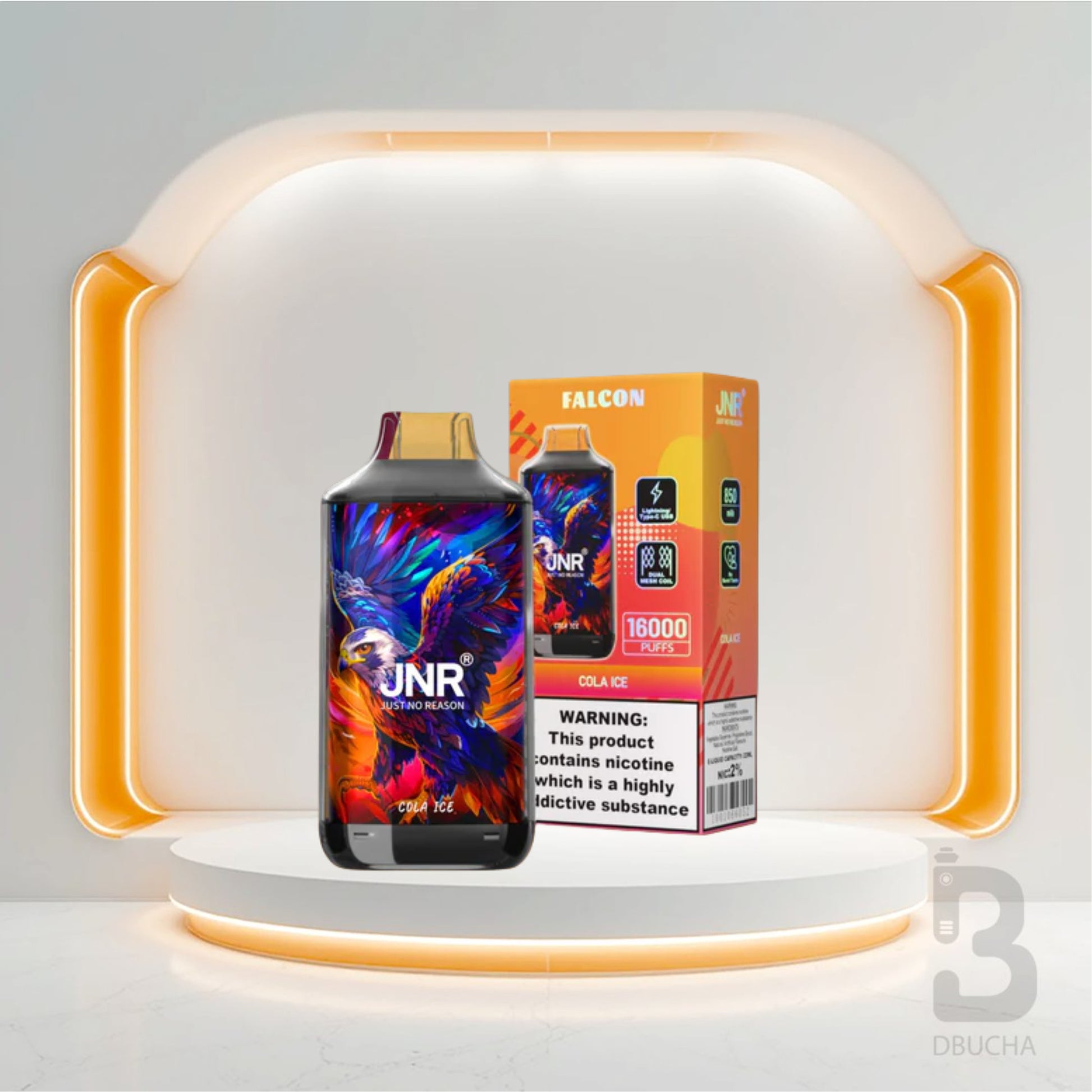 Jednorazówki - E papieros - Polska - JNR - Falcon - 16K - Cola Ice - Najtańsze