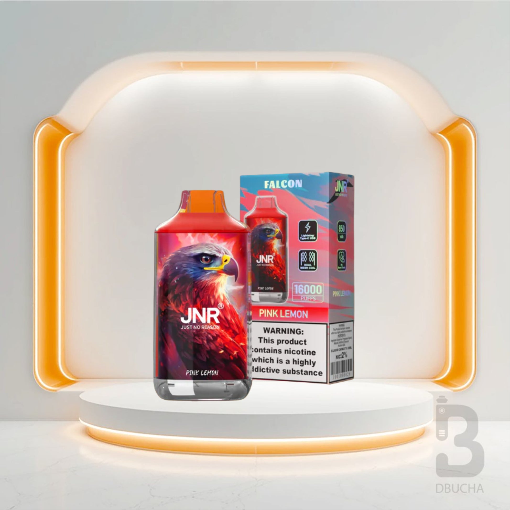 Jednorazówki - E papieros - Polska - JNR - Falcon - 16K - Pink Lemon - Najtańsze