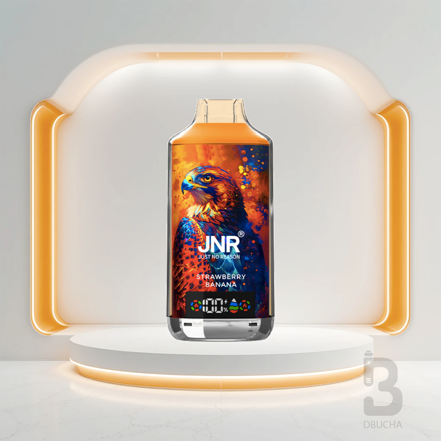 Jednorazówki - E papieros - Polska - JNR - Falcon X - 18K - Strawberry Banana - Najtańsze