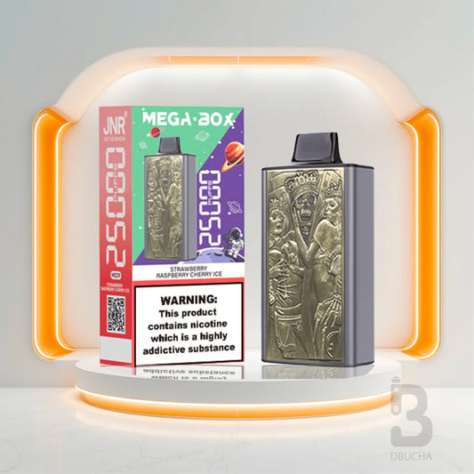 Jednorazówki - E papieros - Polska - JNR - Mega Box - 25K - Strawberry Raspberry Cherry Ice - Najtańsze