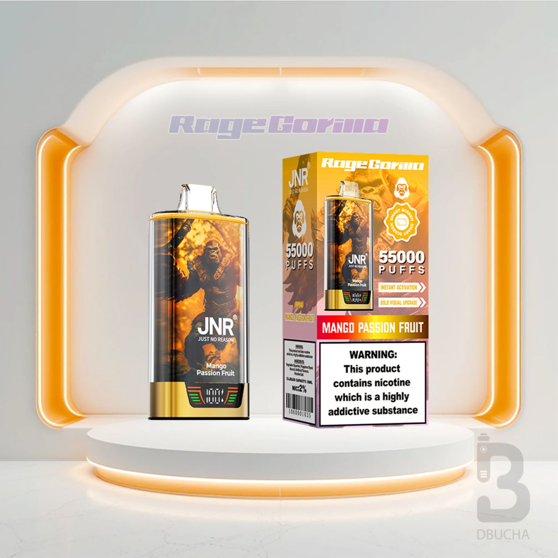 Jednorazówki - E papieros - Polska - JNR - RageGorilla - 55K - Mango Passion Fruit - Najtańsze