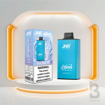 Jednorazówki - E papieros - JNR Alien Mega - 62K buchów - Blue Razz Ice - Najtańsze