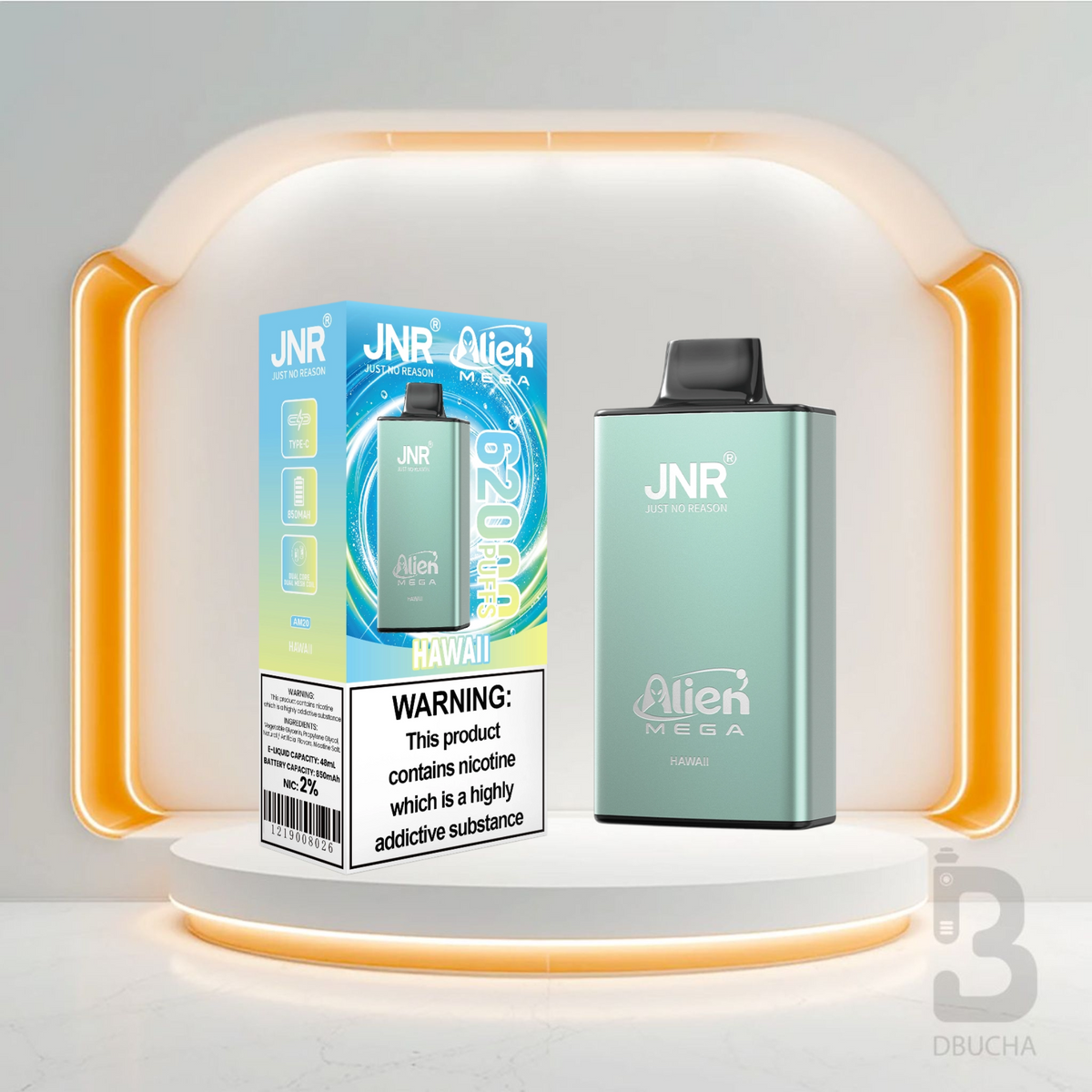 Jednorazówki - E papieros - JNR Alien Mega - 62K buchów - Hawaii - Najtańsze