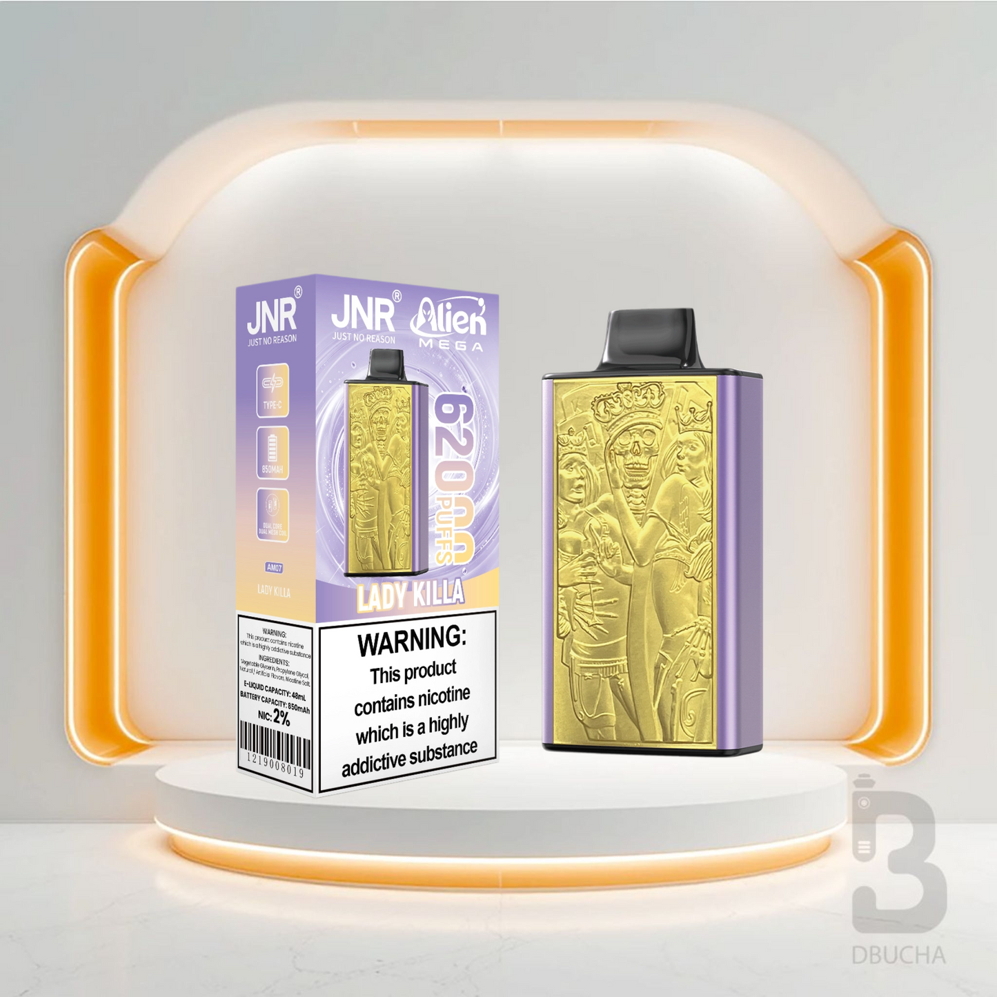 Jednorazówki - E papieros - JNR Alien Mega - 62K buchów - Lady Killa - Najtańsze
