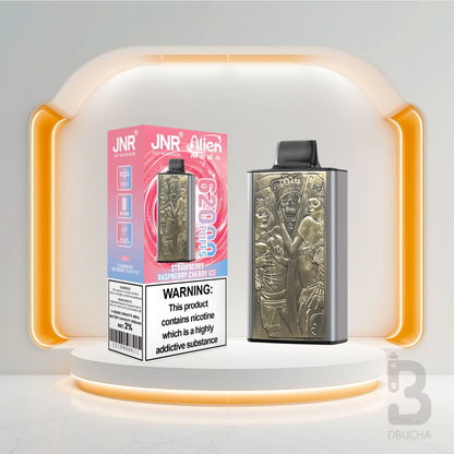Jednorazówki - E papieros - JNR Alien Mega - 62K buchów - Strawberry Raspberry Cherry Ice - Najtańsze