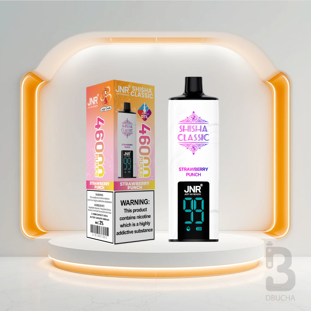 Jednorazówki - E papieros - JNR Shisha Classic- 46K buchów - Strawberry Punch  - Najtańsze
