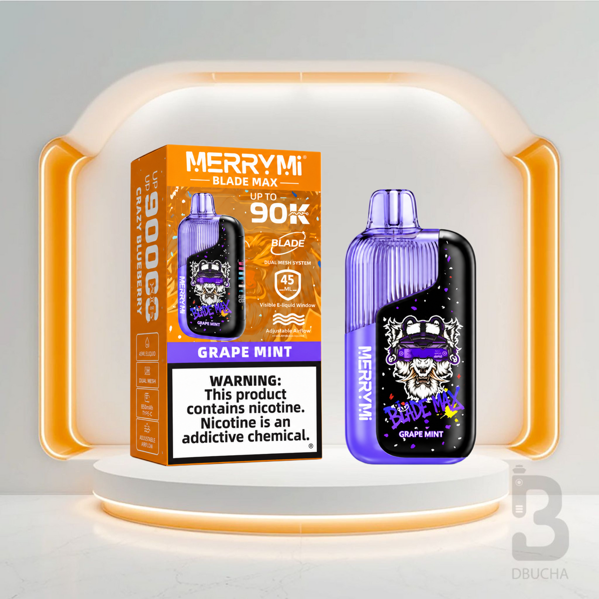 Jednorazówka MERRYMI® Blade Max 90K Grape Mint – e papieros 90 000 buchów