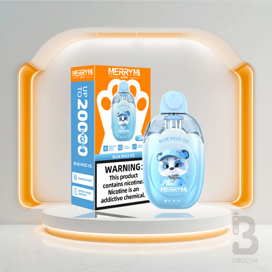 Jednorazówki - E papieros - MerryMi-Kitty-20K - Blue Razz Ice- Najtańsze