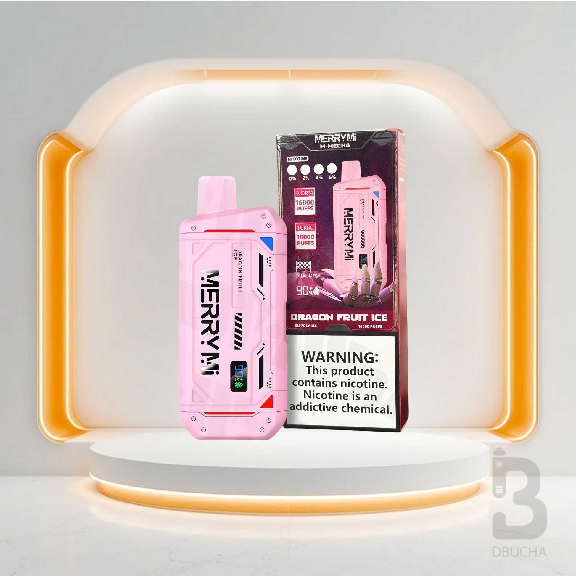 Jednorazówki - E papieros - Polska - MerryMi - M Mecha - 16K - Dragon Fruit Ice - Najtańsze