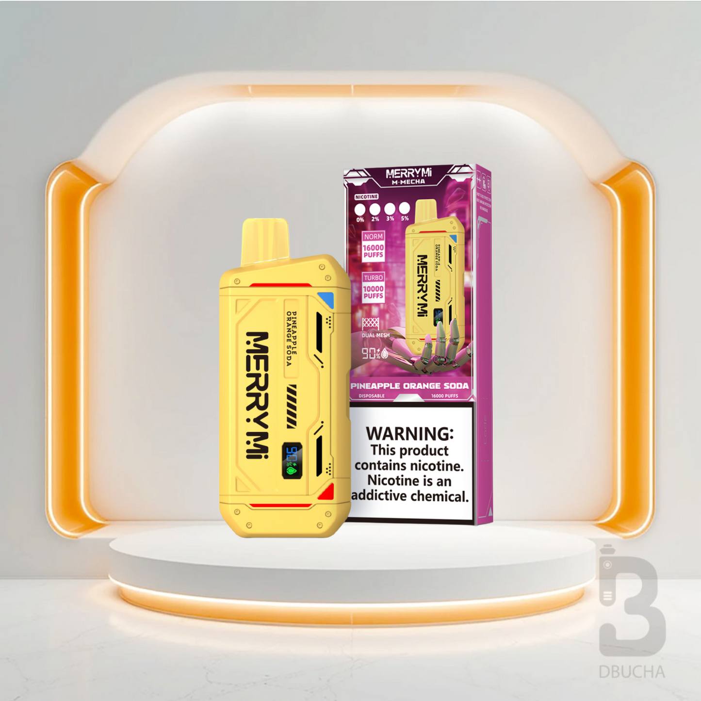 Jednorazówki - E papieros - Polska - MerryMi - M Mecha - 16K - Pineapple Orange Soda - Najtańsze