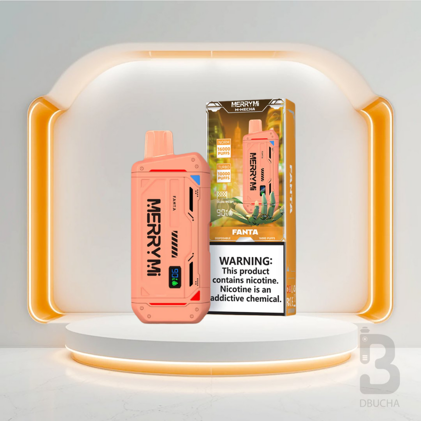 Jednorazówki - E papieros - Polska - MerryMi - M Mecha - 16K - Fanta - Najtańsze