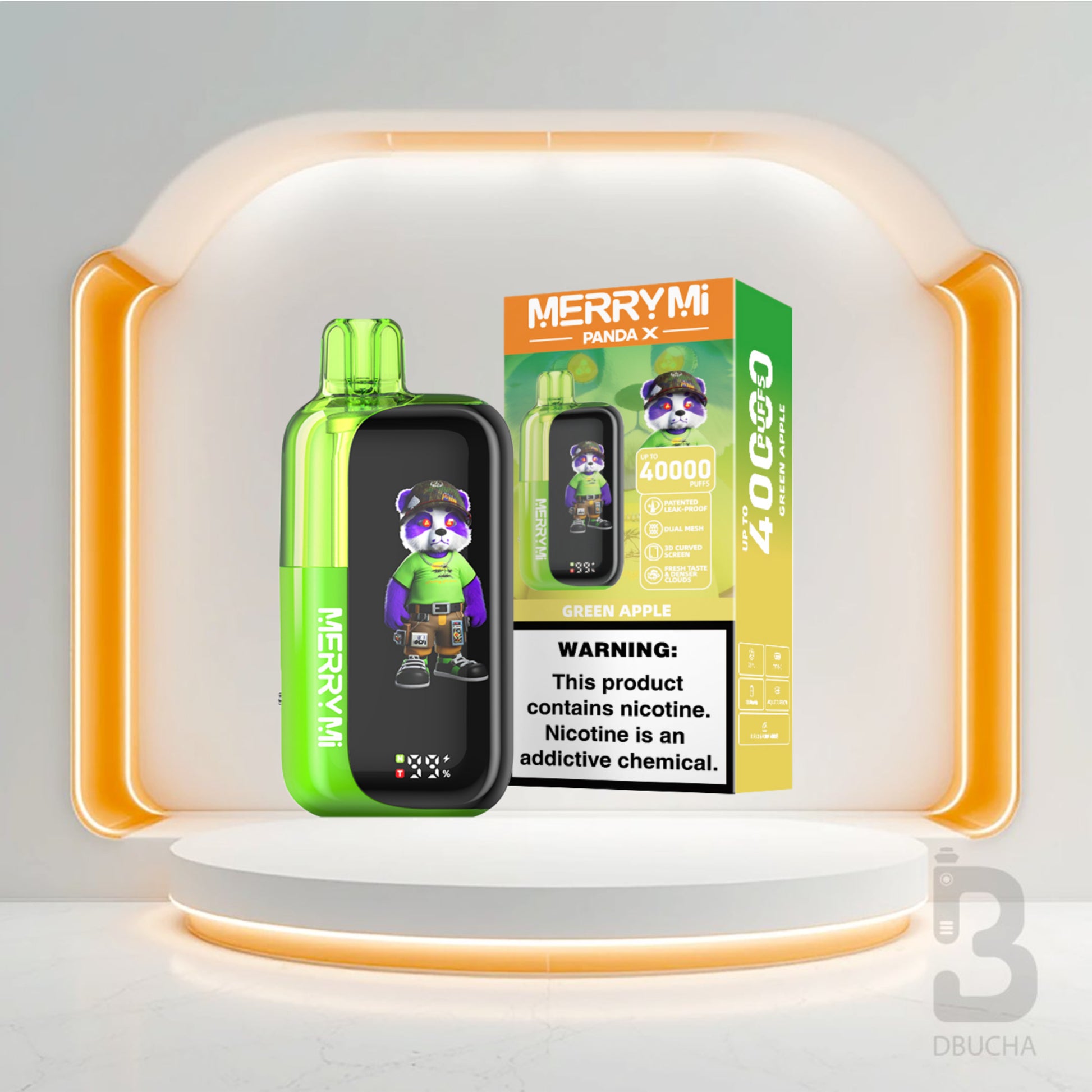 Jednorazówki - E papieros - Polska - MerryMi - Panda X - 40K - Green Apple - Najtańsze