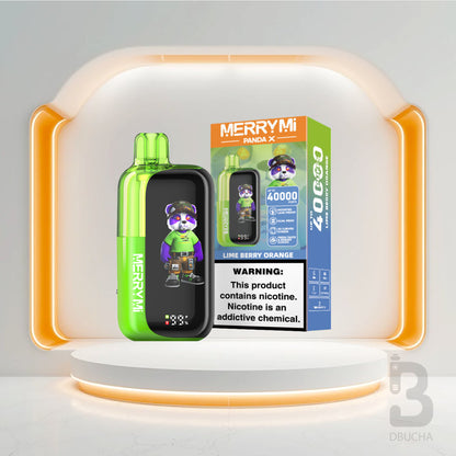 Jednorazówki - E papieros - Polska - MerryMi - Panda X - 40K - Lime Berry Orange - Najtańsze