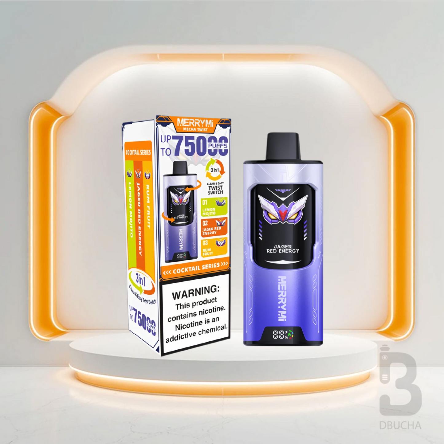 Jednorazówki MERRYMI Mecha Twist 75K Buchów - E papieros 5% | Triple Smaków
