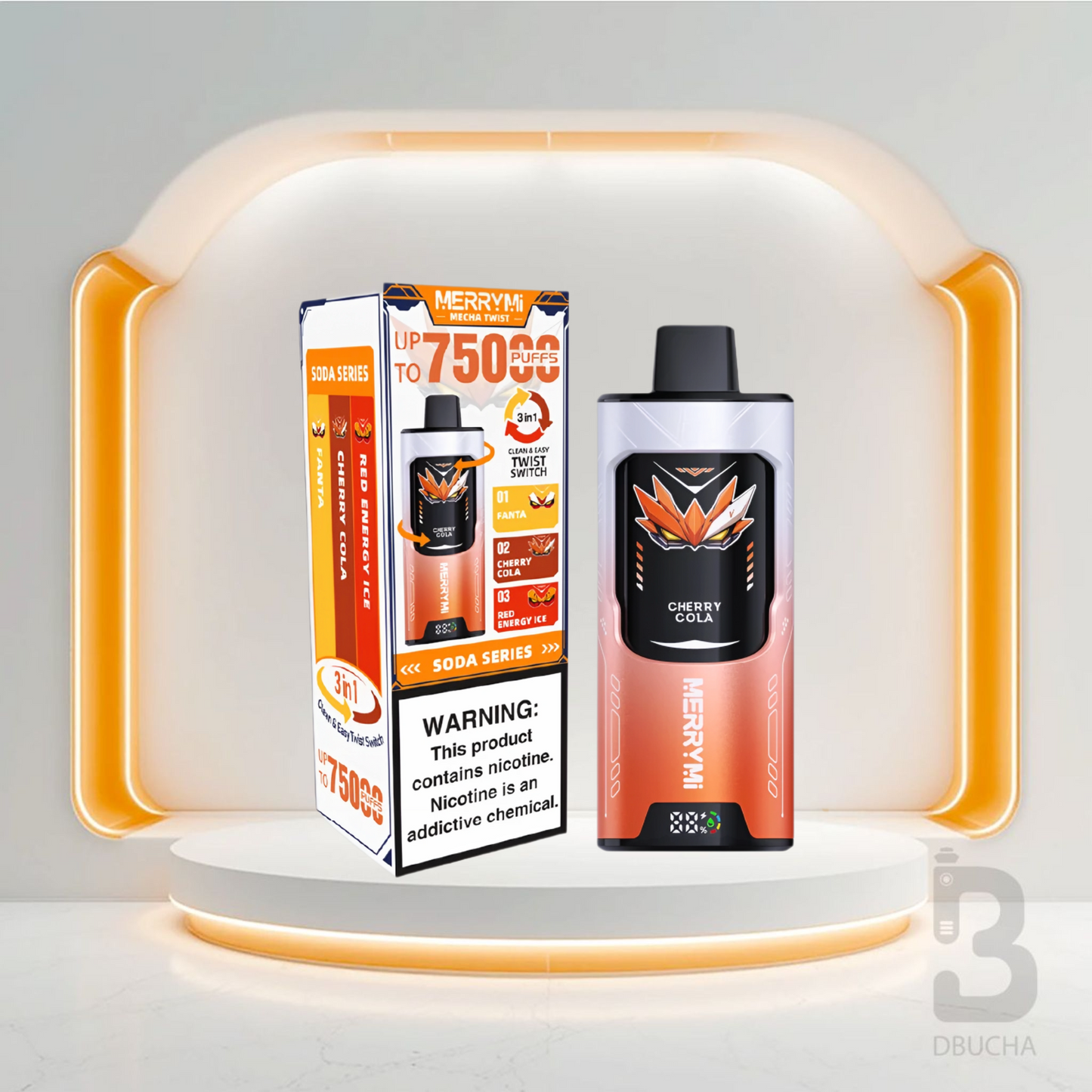 Jednorazówki MERRYMI Mecha Twist 75K Buchów - E papieros 5% | Triple Smaków