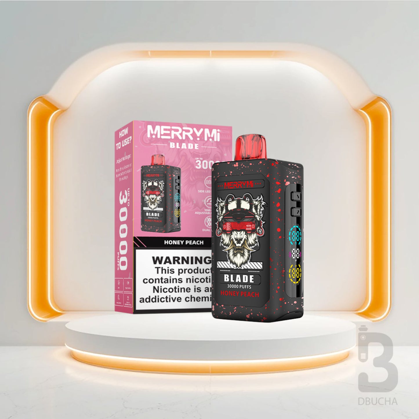 Jednorazówki - E papieros - Polska - MerryMi - Blade - 30K - Honey Peach - Najtańsze