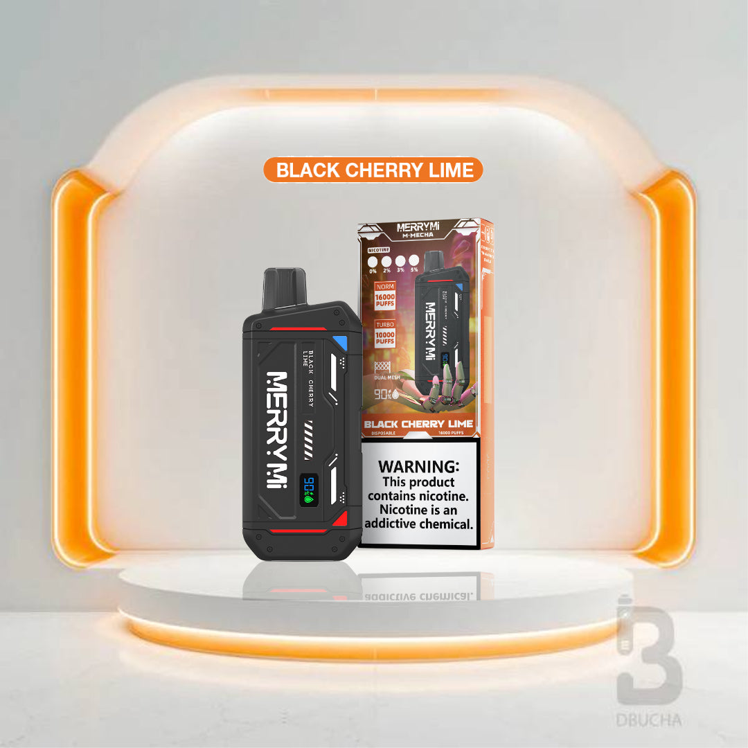 Jednorazówki - E papieros - Polska - MerryMi - M-Mecha - 16K - Black Cherry Lime - Najtańsze