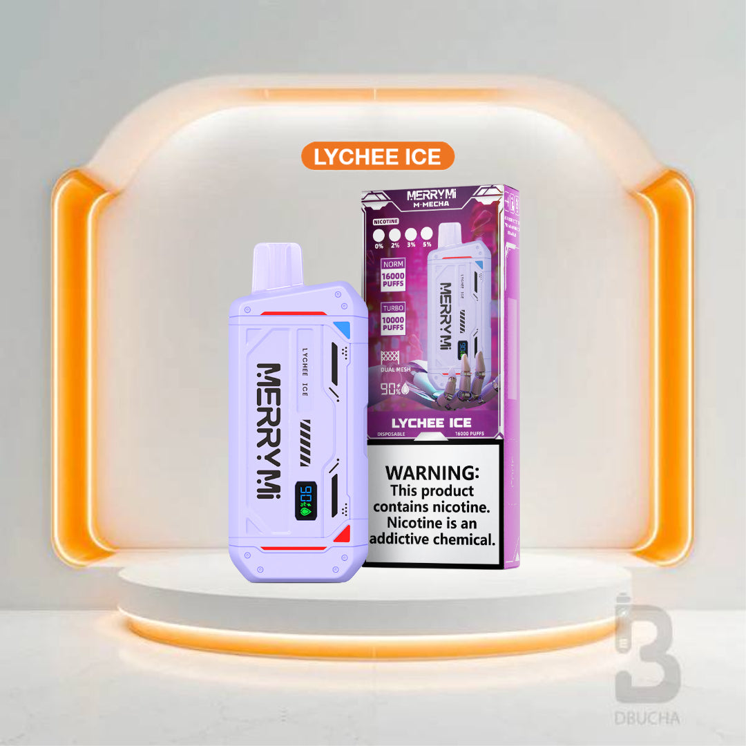 Jednorazówki - E papieros - Polska - MerryMi - M-Mecha - 16K - Lychee Ice - Najtańsze
