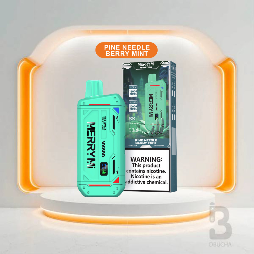 Jednorazówki - E papieros - Polska - MerryMi - M-Mecha - 16K - Pine Needle Berry Mint - Najtańsze