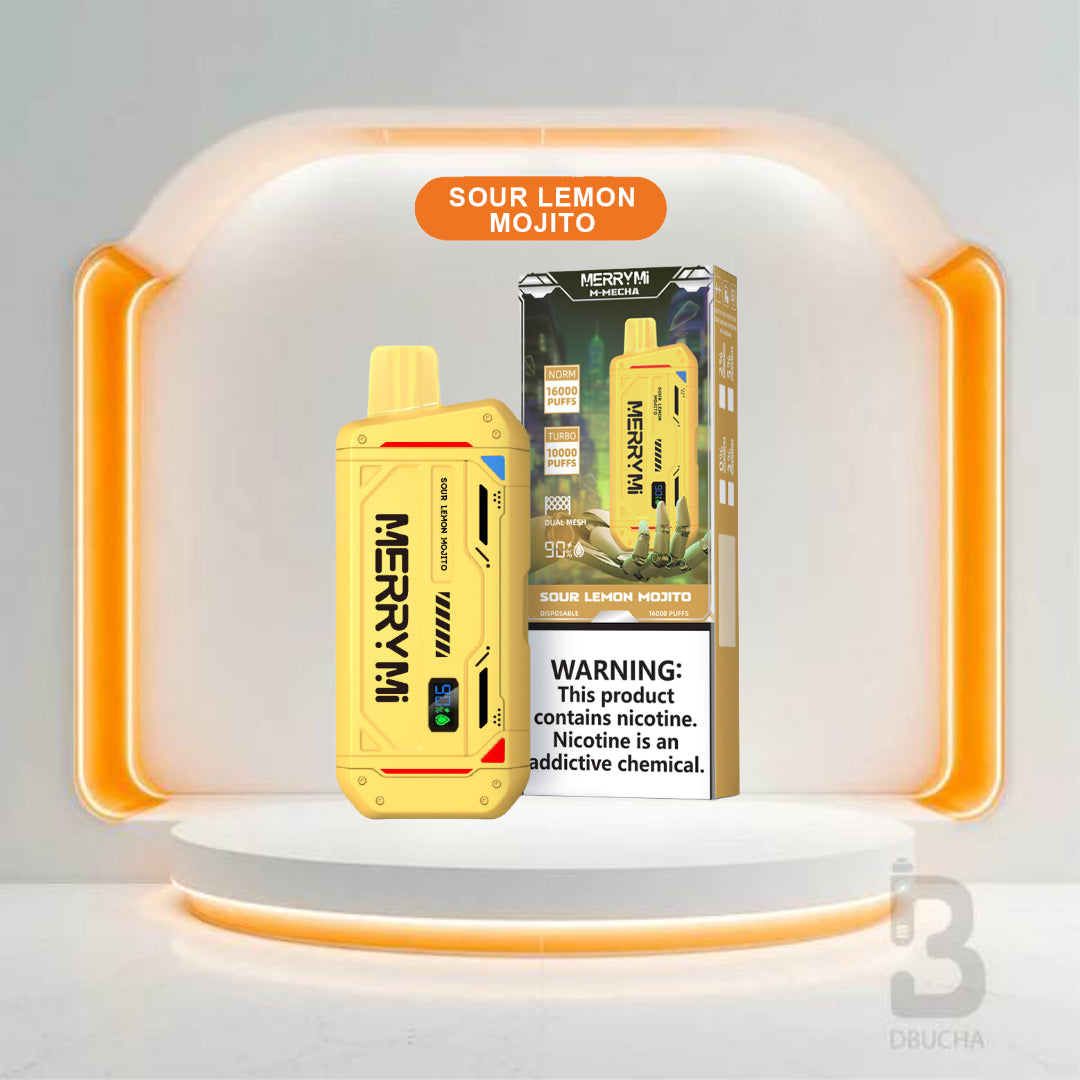 Jednorazówki - E papieros - Polska - MerryMi - M-Mecha - 16K - Sour Lemon Mojito - Najtańsze