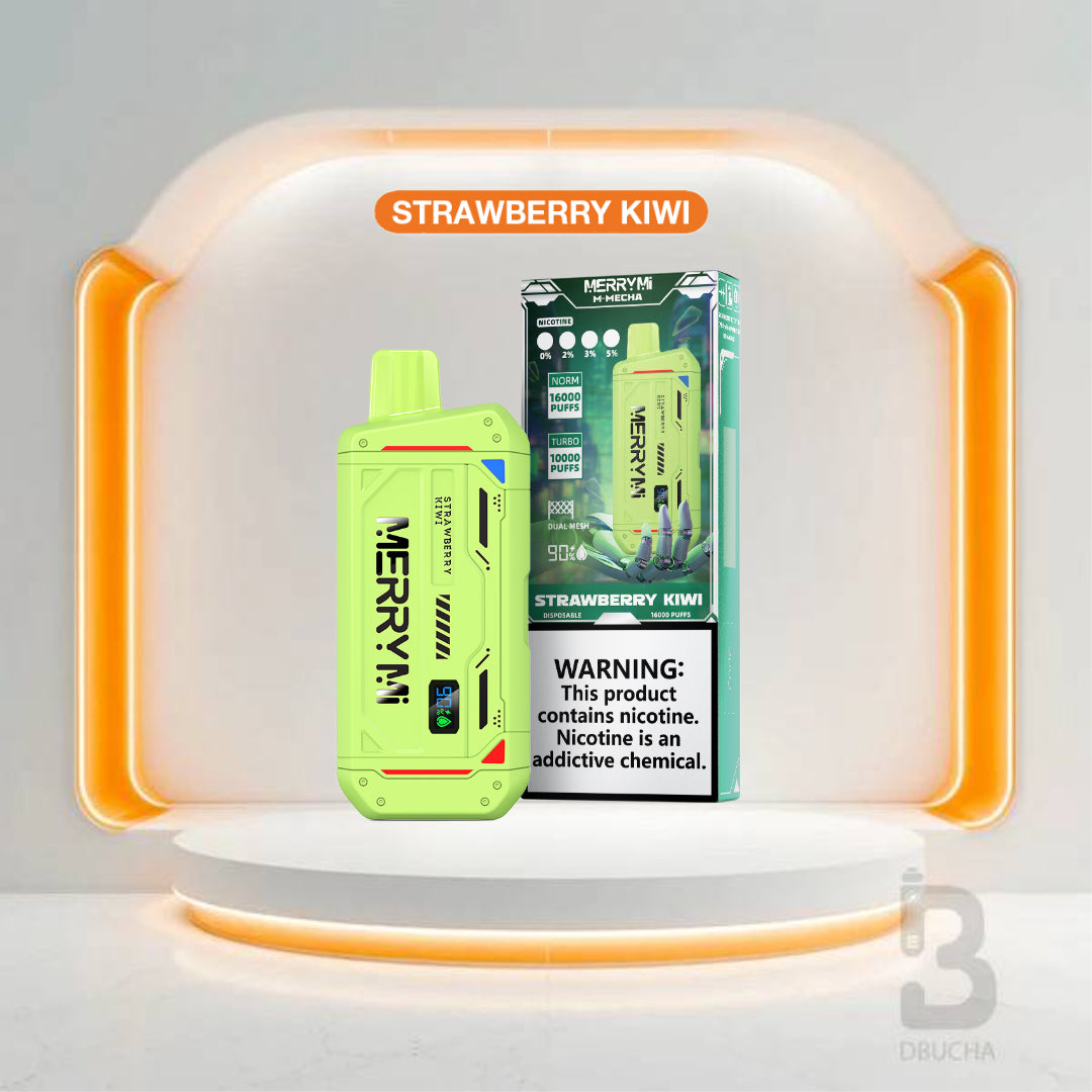 Jednorazówki - E papieros - Polska - MerryMi - M-Mecha - 16K - Strawberry Kiwi - Najtańsze