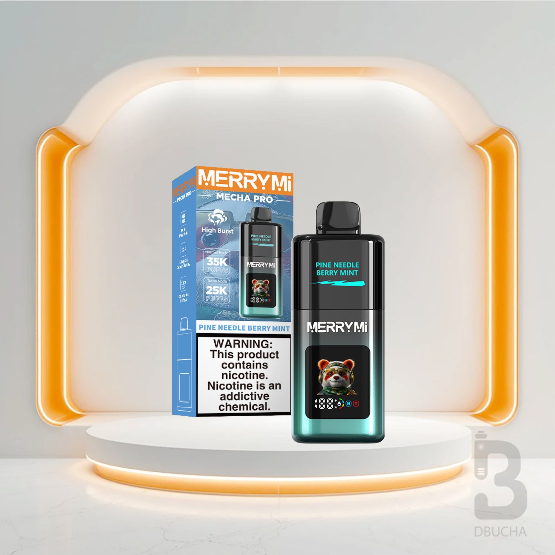Jednorazówki - E papieros - Polska - MerryMi - Mecha Pro - 35K - Pine Needle Berry Mint - Najtańsze