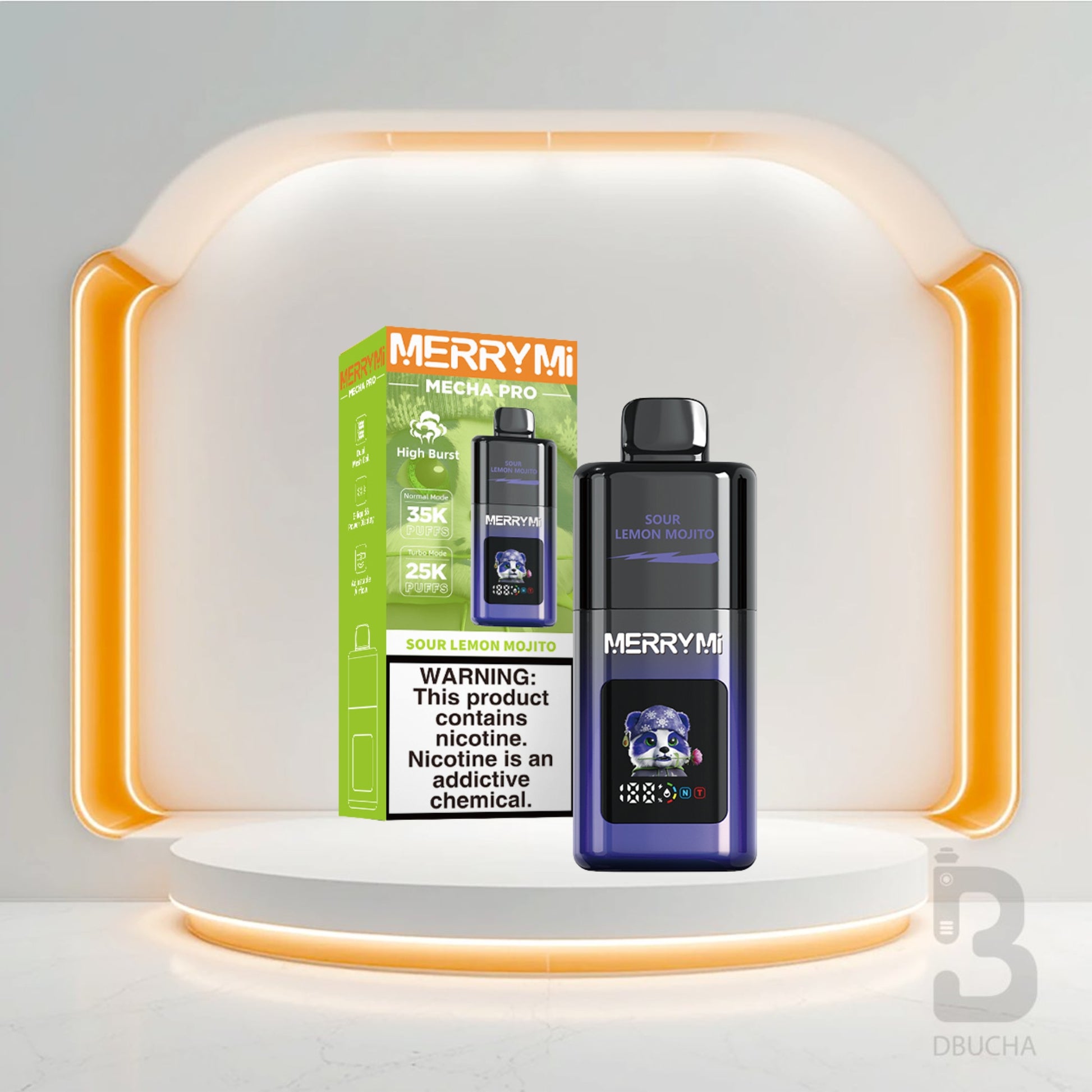 Jednorazówki - E papieros - Polska - MerryMi - Mecha Pro - 35K - Sour Lemon Mojito - Najtańsze