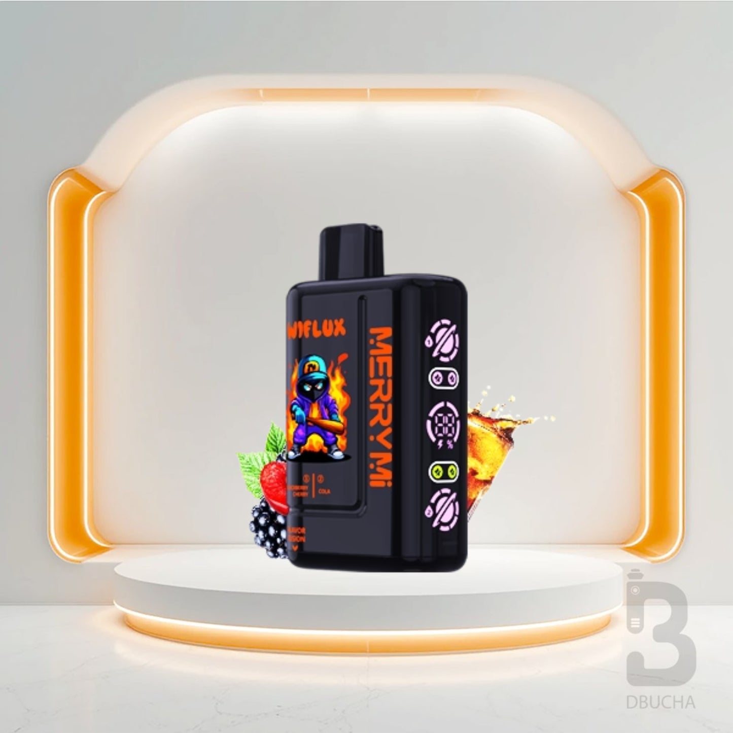 Jednorazówki - E papieros - Polska - MerryMi - Wiflux - 24K - Blackberry Cherry & Cola - Najtańsze