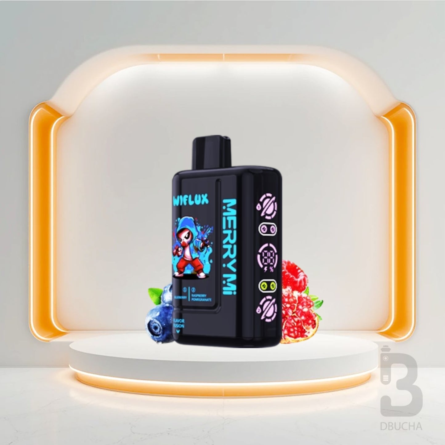 Jednorazówki - E papieros - Polska - MerryMi - Wiflux - 24K - Blueberry & Raspberry Pomegranate - Najtańsze