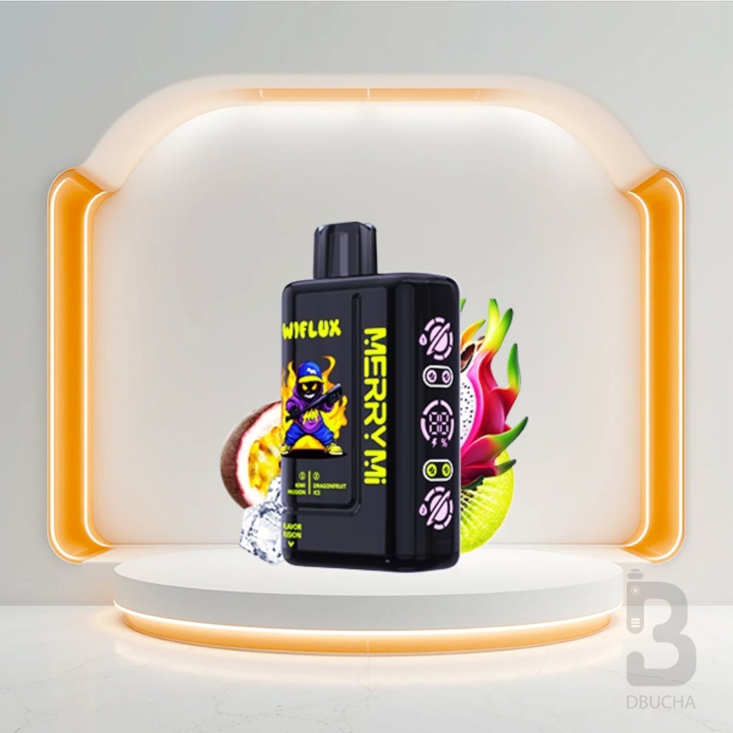 Jednorazówki - E papieros - Polska - MerryMi - Wiflux - 24K - Kiwi Passion & Dragonfruit - Najtańsze