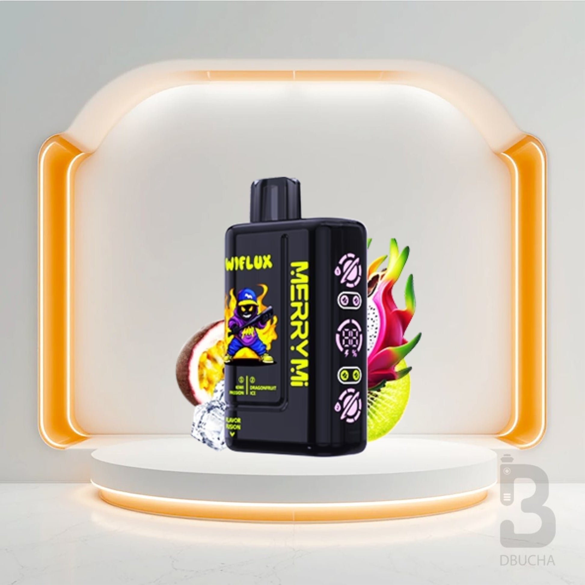 Jednorazówki - E papieros - Polska - MerryMi - Wiflux - 24K - Kiwi Passion & Dragonfruit - Najtańsze