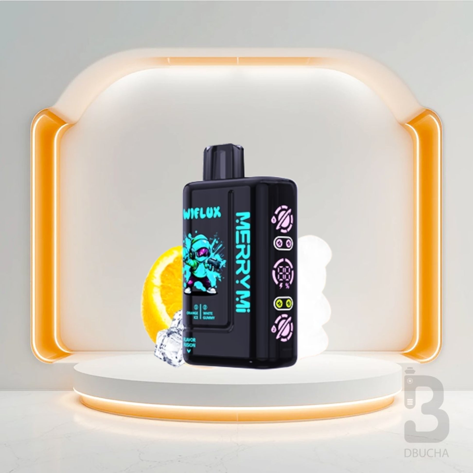 Jednorazówki - E papieros - Polska - MerryMi - Wiflux - 24K - Orange Ice & White Gummy - Najtańsze