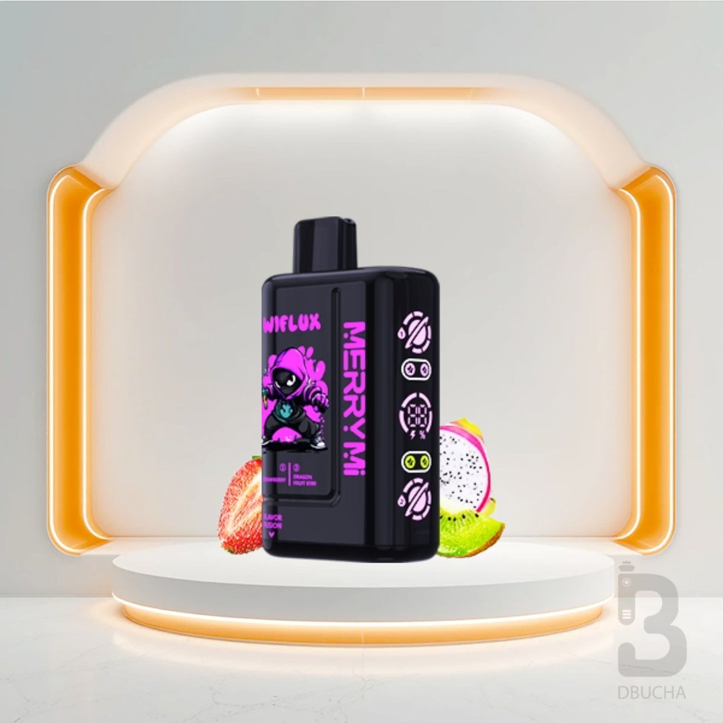 Jednorazówki - E papieros - Polska - MerryMi - Wiflux - 24K - Strawberry & Dragonfruit Kiwi - Najtańsze
