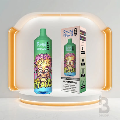 Jednorazówki - E papieros - Polska - RAndM - Tornado - 9K - Cherry Peach Lemonade - Najtańsze