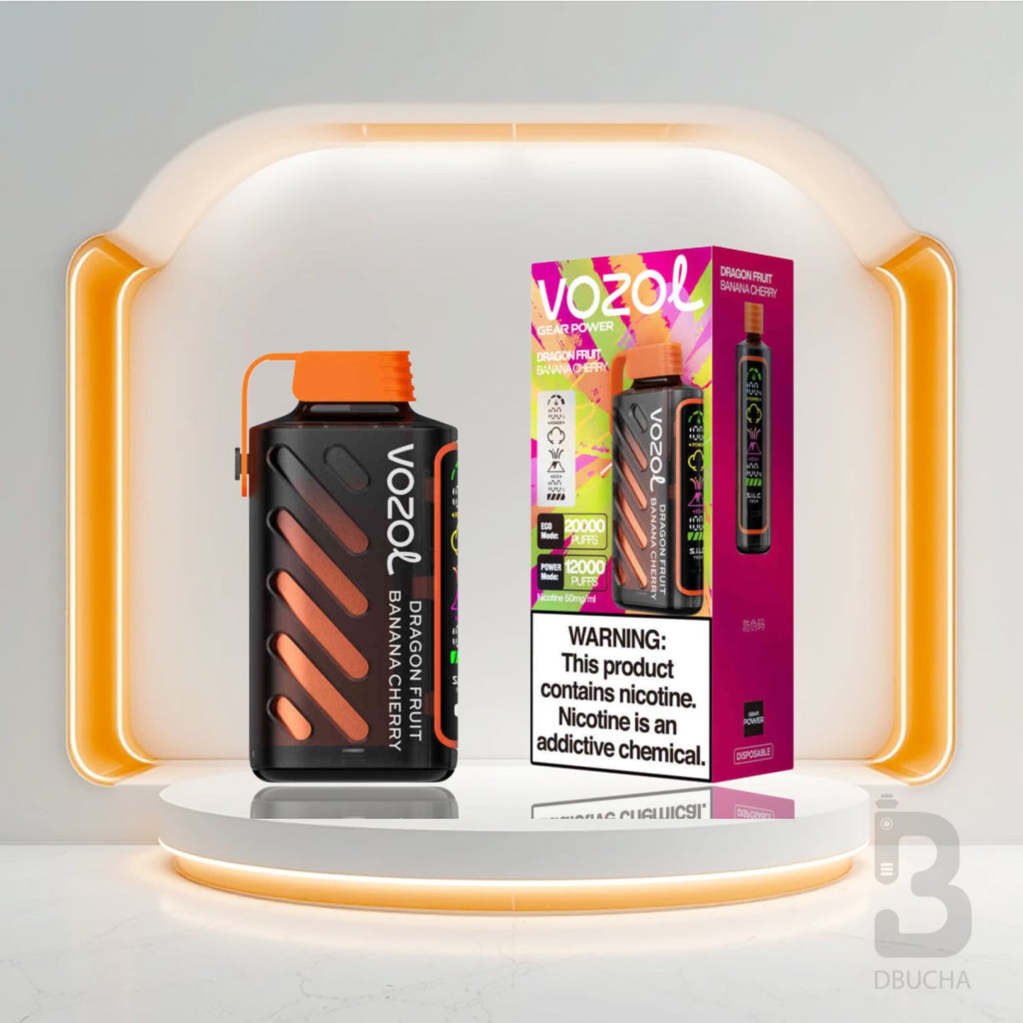 Jednorazówki - E papieros - Vozol - Gear Power - 20K - Dragon Fruit Banana Cherry - Najtańsze