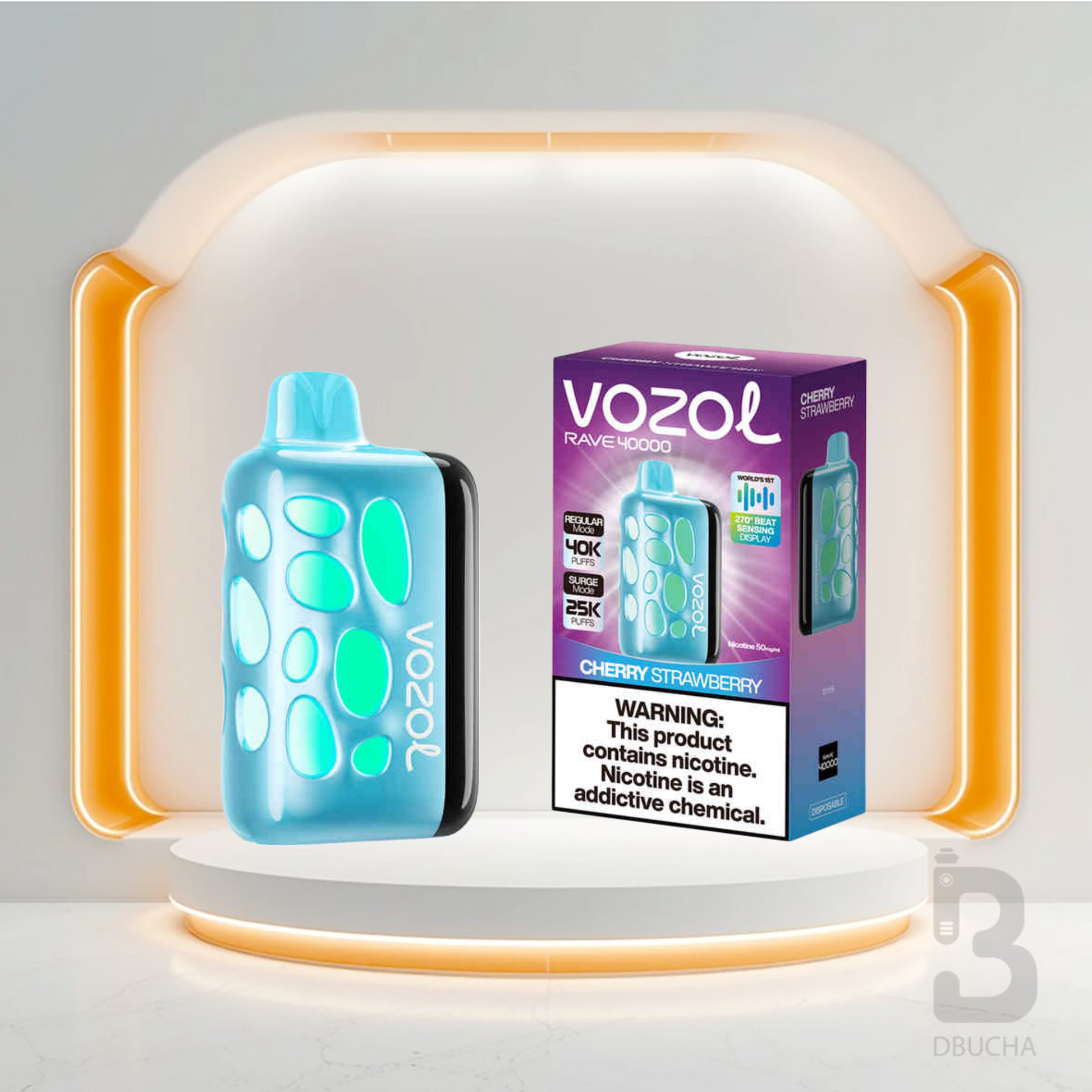 Jednorazówki - E papieros - Vozol - Rave - 40K - Cherry Strawberry - Najtańsze