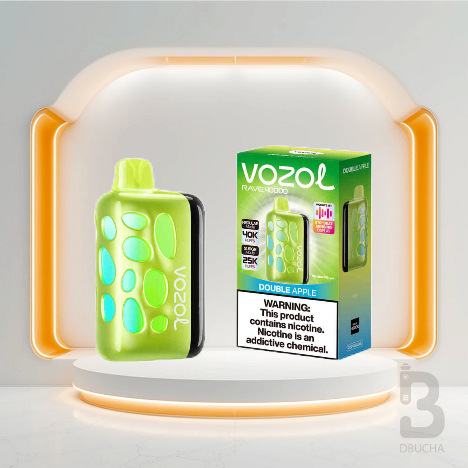 Jednorazówki - E papieros - Vozol - Rave - 40K - Double Apple - Najtańsze