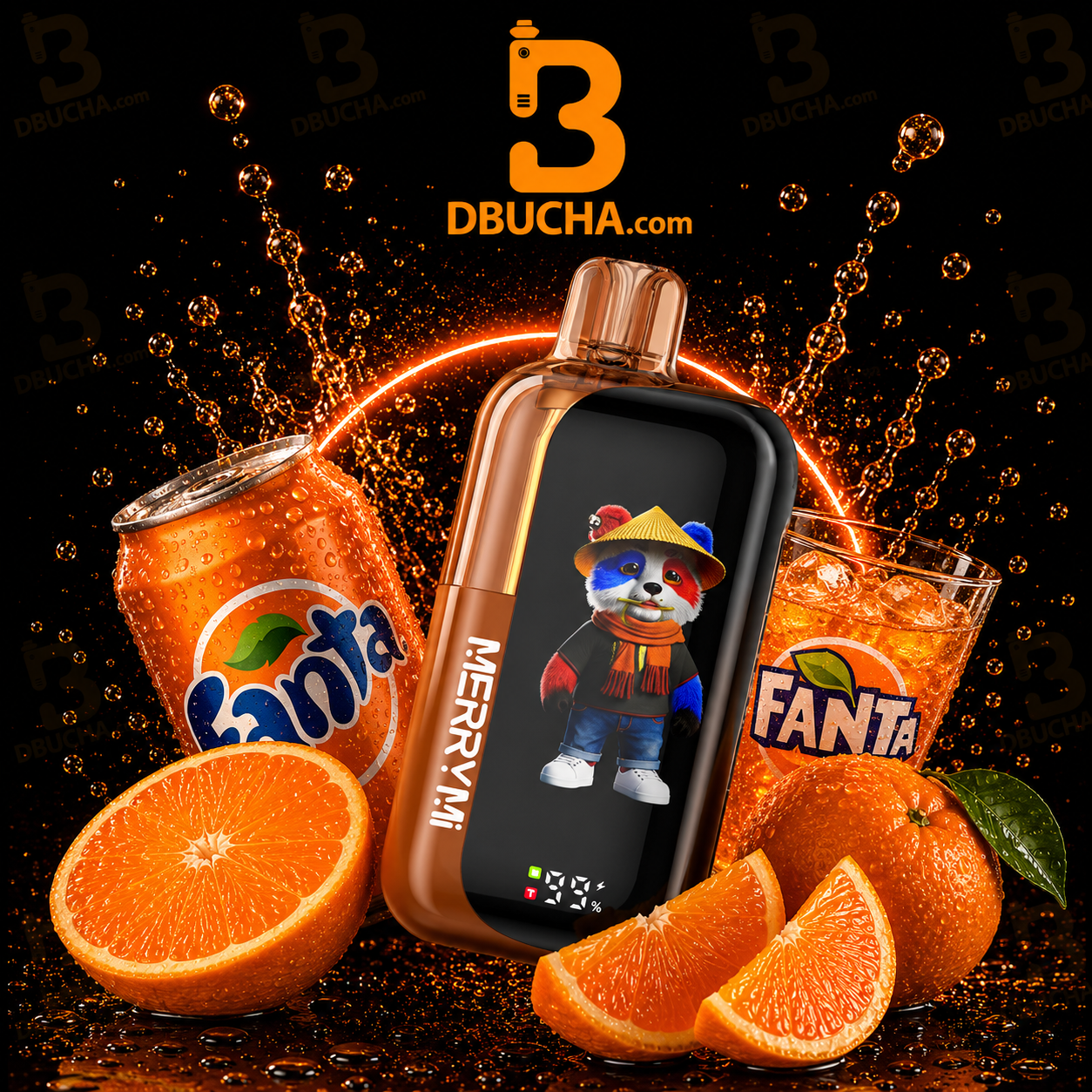Jednorazówka MerryMi Panda-X 40K Fanta